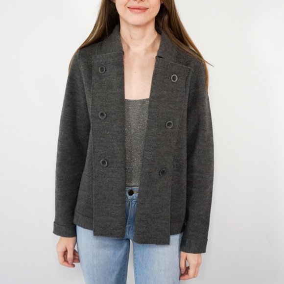 Eileen Fisher Jackets & Blazers - EILEEN FISHER Merino Wool Double Breasted Jacket